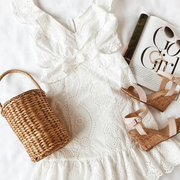 Astr White Eyelet Mini Dress - Picture 5 of 6